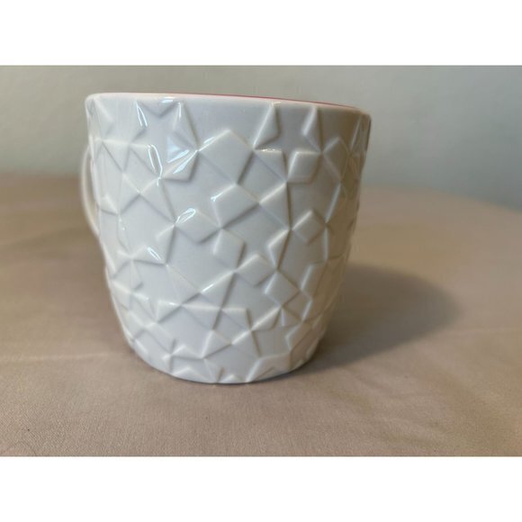 Starbucks Snowflake White Red Coffee Mug‎ Cup 2011 Bone China Set of 4 - Picture 3 of 5